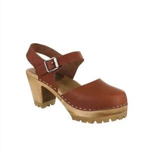 Mia Abba Lug Sole Clogs Closed Toe Leather Loafers Shoes Size 39 9 NIB NEW